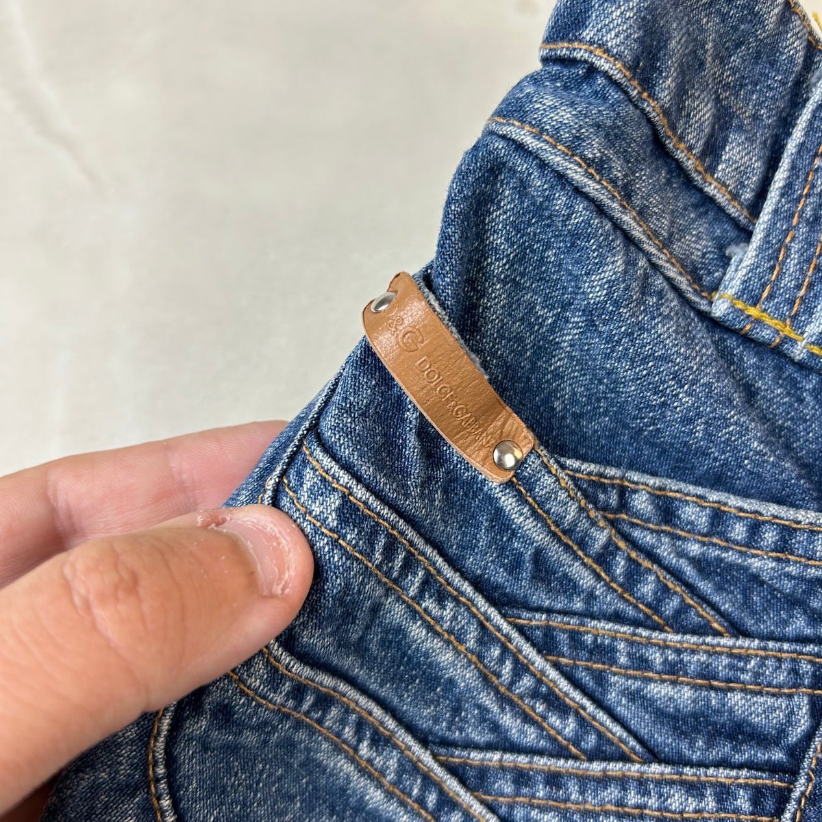 Gonna Mini Dolce & Gabbana Denim Vintage Y2K Made in Italy 26 (S)
