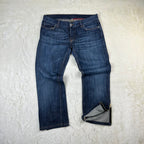 Jeans Prada Milano Vintage Cropped Zip Fondo Denim Blu W30 (44-M)