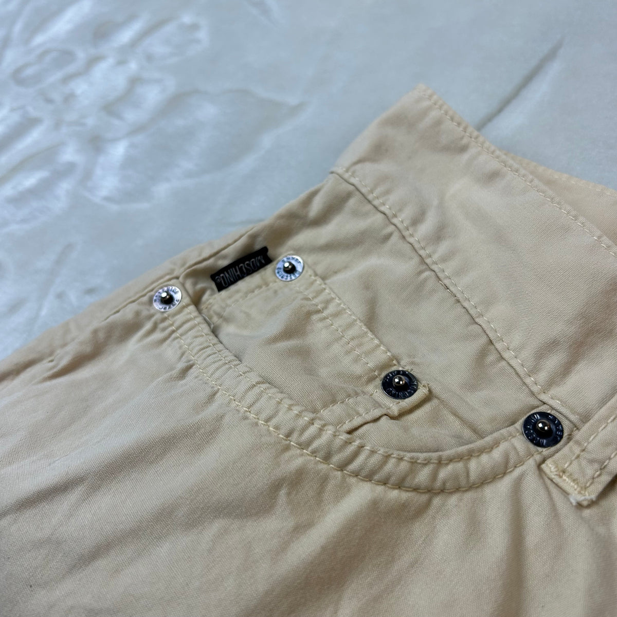 Pantaloni Moschino Jeans Vintage Beige Minimal W30 (44-M)