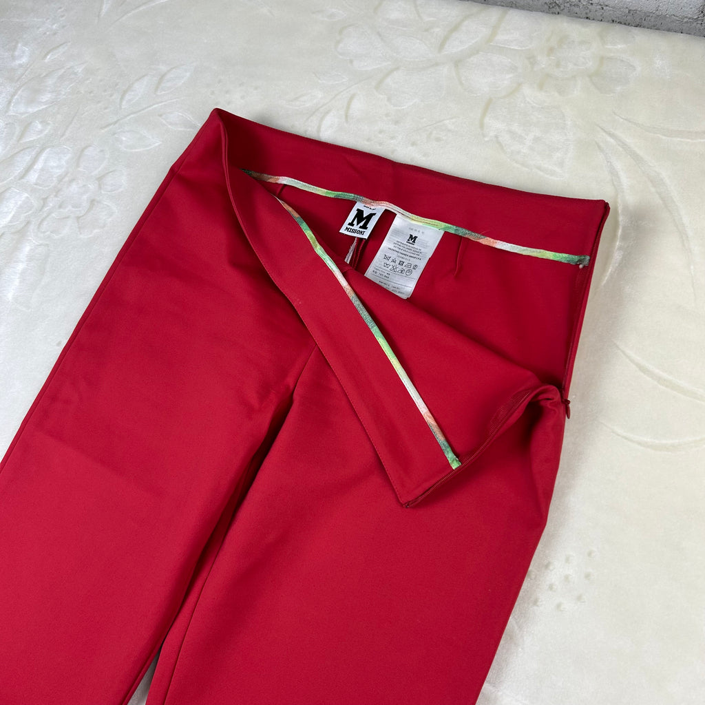 Pantalone Missoni Rosso Vintage Slim Fit Made in Italy TG 40 (S)