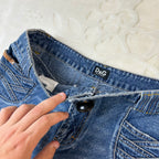 Gonna Mini Dolce & Gabbana Denim Vintage Y2K Made in Italy 26 (S)