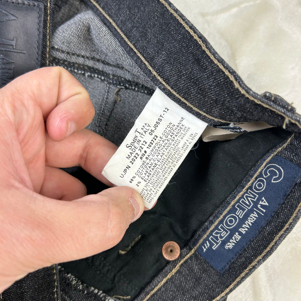 Jeans Armani Jeans Vintage Denim Scuro Comfort Fit Straight (S)