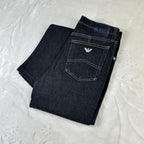 Jeans Armani Jeans Vintage Denim Scuro Comfort Fit Straight (S)