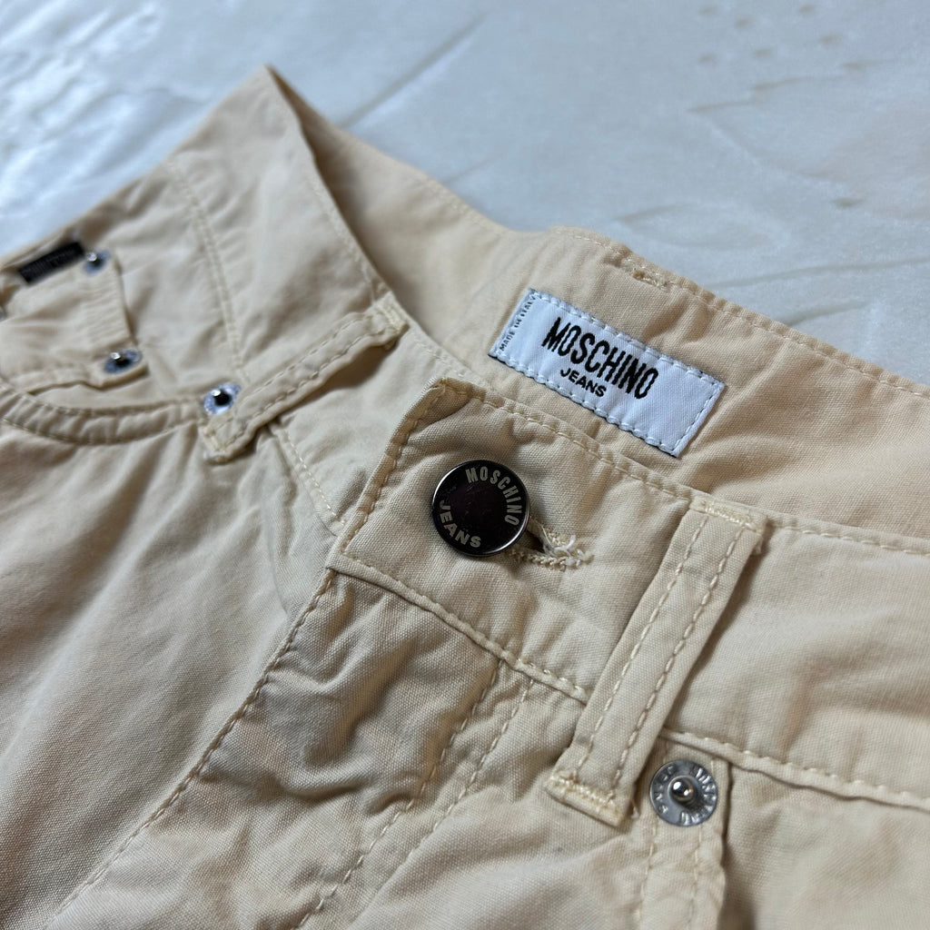 Pantaloni Moschino Jeans Vintage Beige Minimal W30 (44-M)