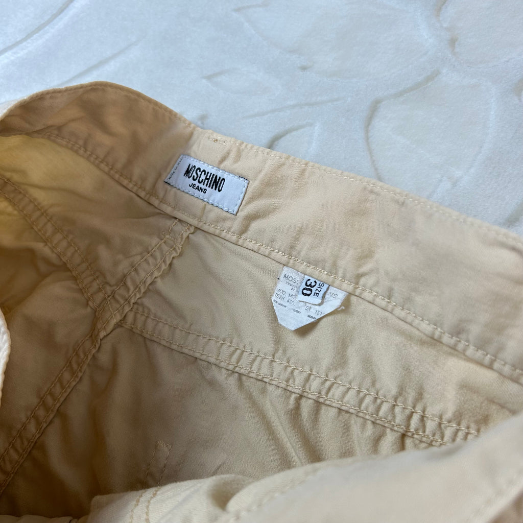Pantaloni Moschino Jeans Vintage Beige Minimal W30 (44-M)