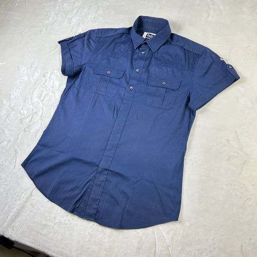 Camicia Dolce & Gabbana Slim Blu Navy Military Utility 50 (L)