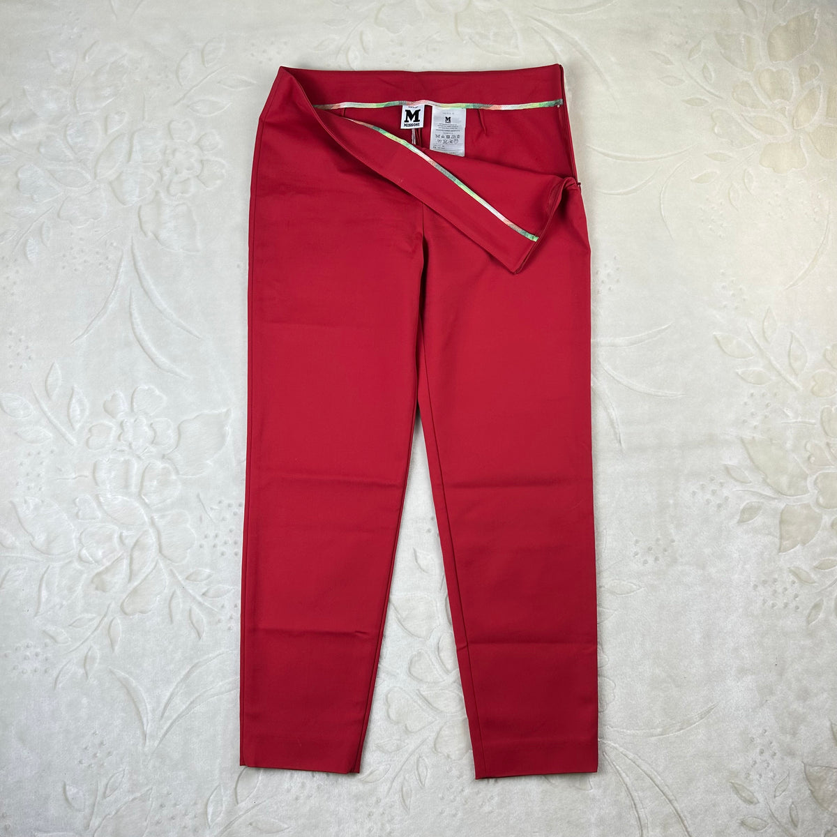 Pantalone Missoni Rosso Vintage Slim Fit Made in Italy TG 40 (S)
