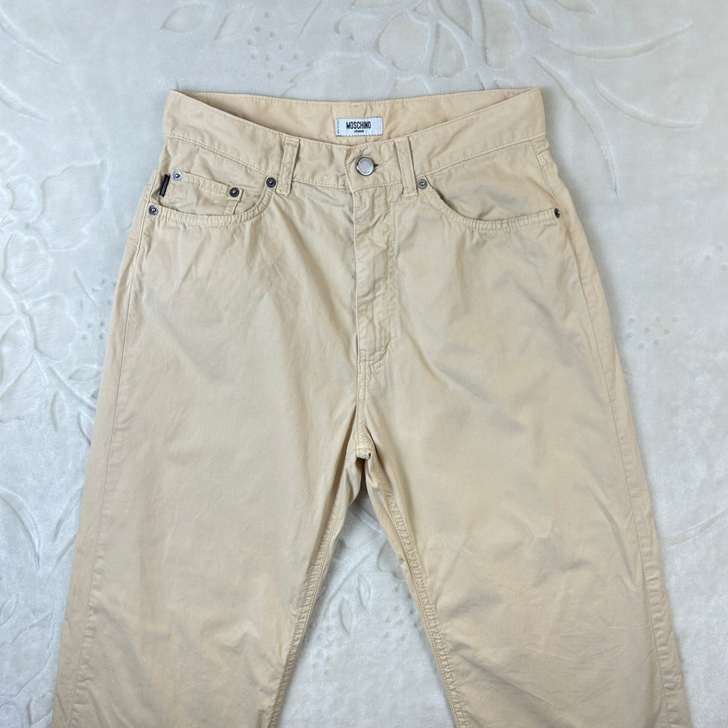 Pantaloni Moschino Jeans Vintage Beige Minimal W30 (44-M)