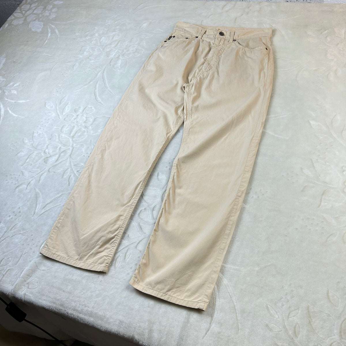 Pantaloni Moschino Jeans Vintage Beige Minimal W30 (44-M)