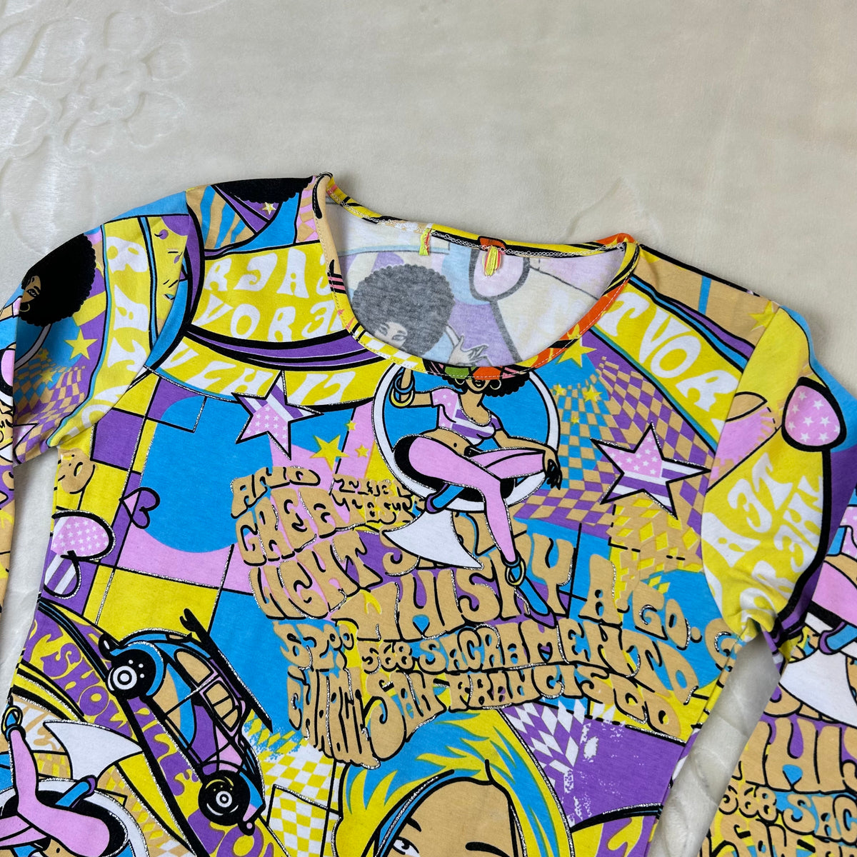 Maglia Vintage Pop Art Psychedelic Y2K Multicolor Donna (S)