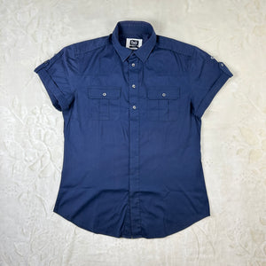 Camicia Dolce & Gabbana Slim Blu Navy Military Utility 50 (L)