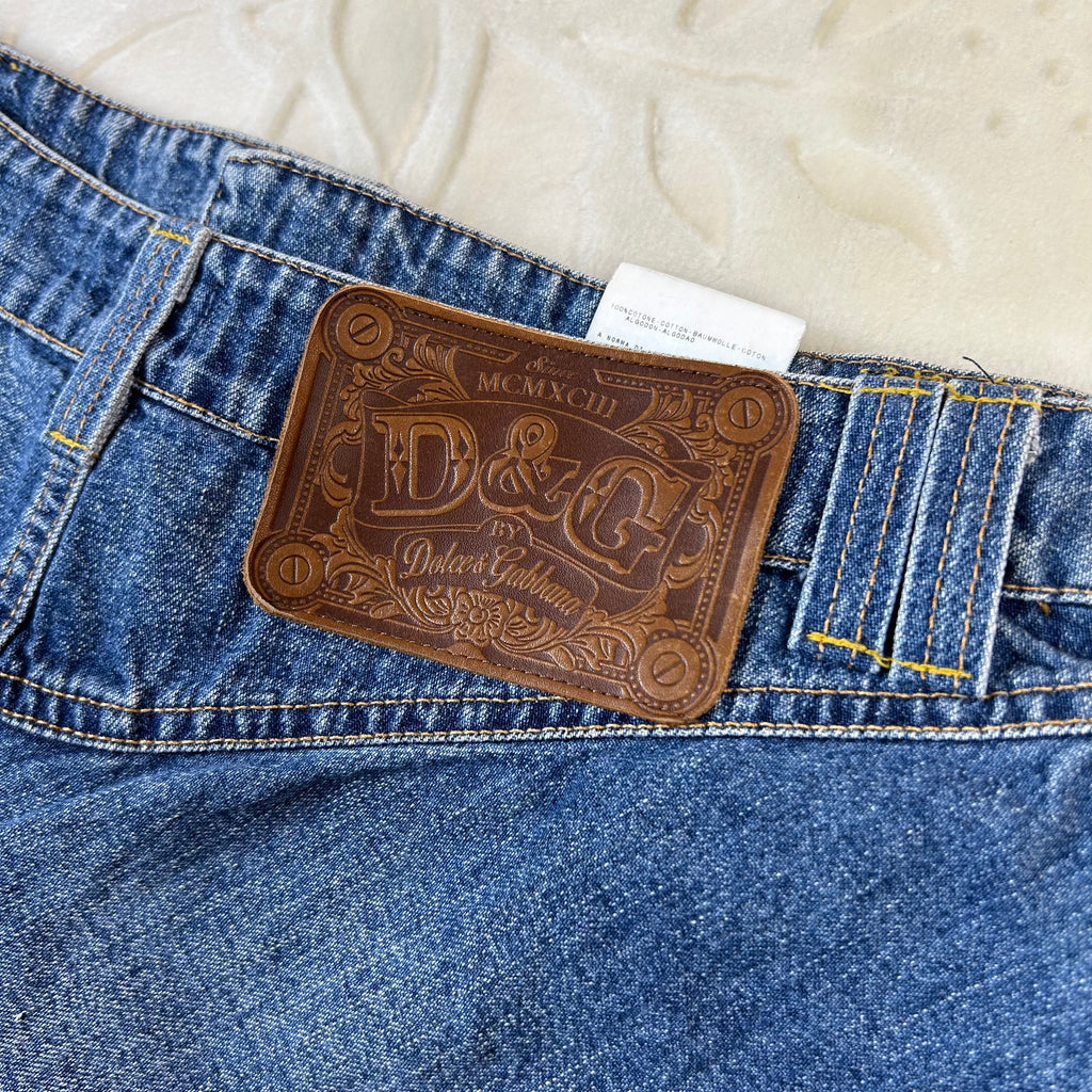 Gonna Mini Dolce & Gabbana Denim Vintage Y2K Made in Italy 26 (S)