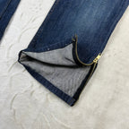 Jeans Prada Milano Vintage Cropped Zip Fondo Denim Blu W30 (44-M)