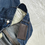 Jeans Prada Milano Vintage Cropped Zip Fondo Denim Blu W30 (44-M)