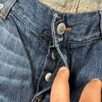 Jeans Prada Milano Vintage Cropped Zip Fondo Denim Blu W30 (44-M)