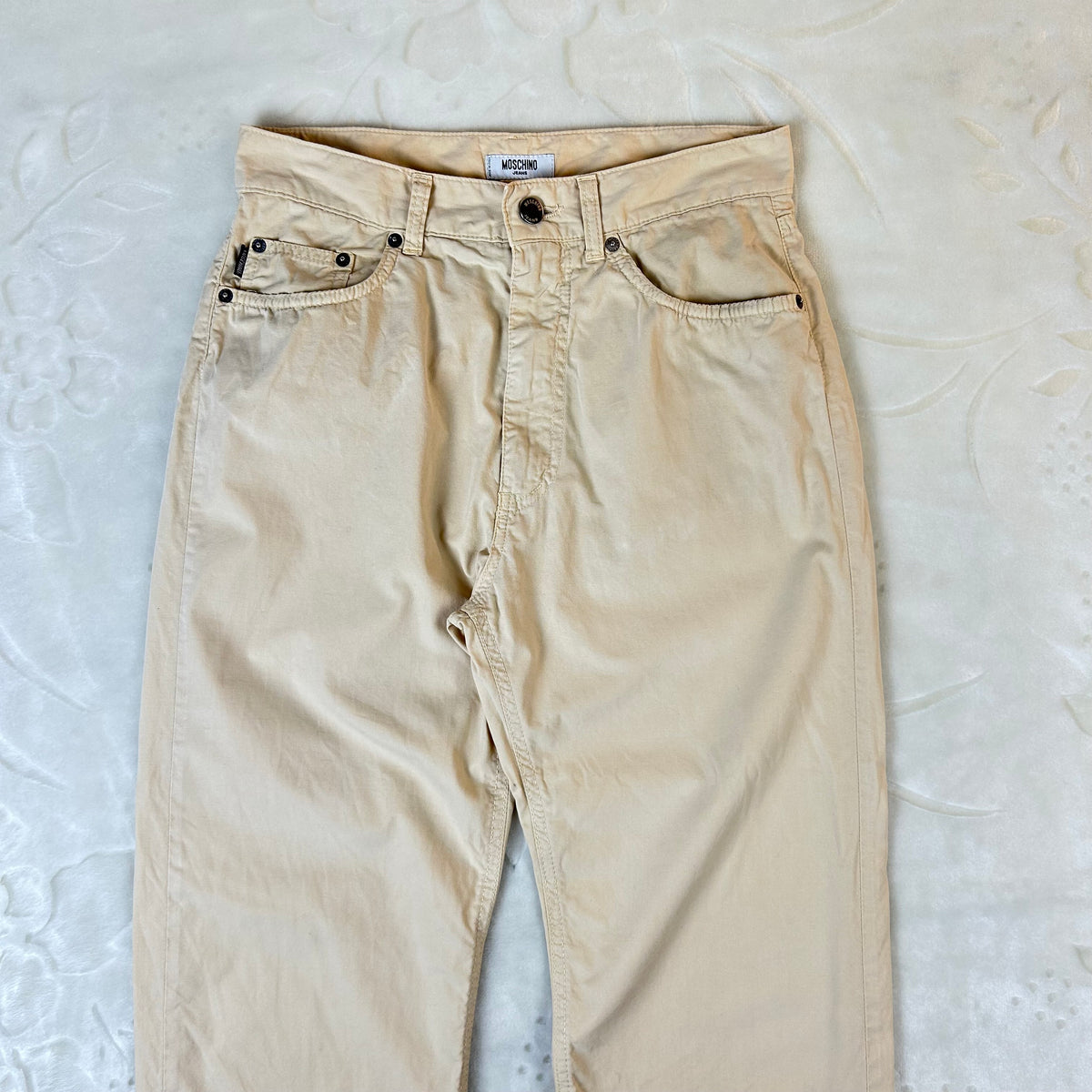 Pantaloni Moschino Jeans Vintage Beige Minimal W30 (44-M)