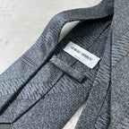 Cravatta Giorgio Armani 100% Seta Grigio Antracite Fantasia Geometrica Made in Italy
