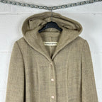 Cappotto Mariella Burani Vintage Made in Italy Lana Vergine con Pelliccia (44-M)