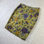 Gonna Vintage Daniel Hechter Floreale in Lino e Viscosa Made in Italy (S-M)