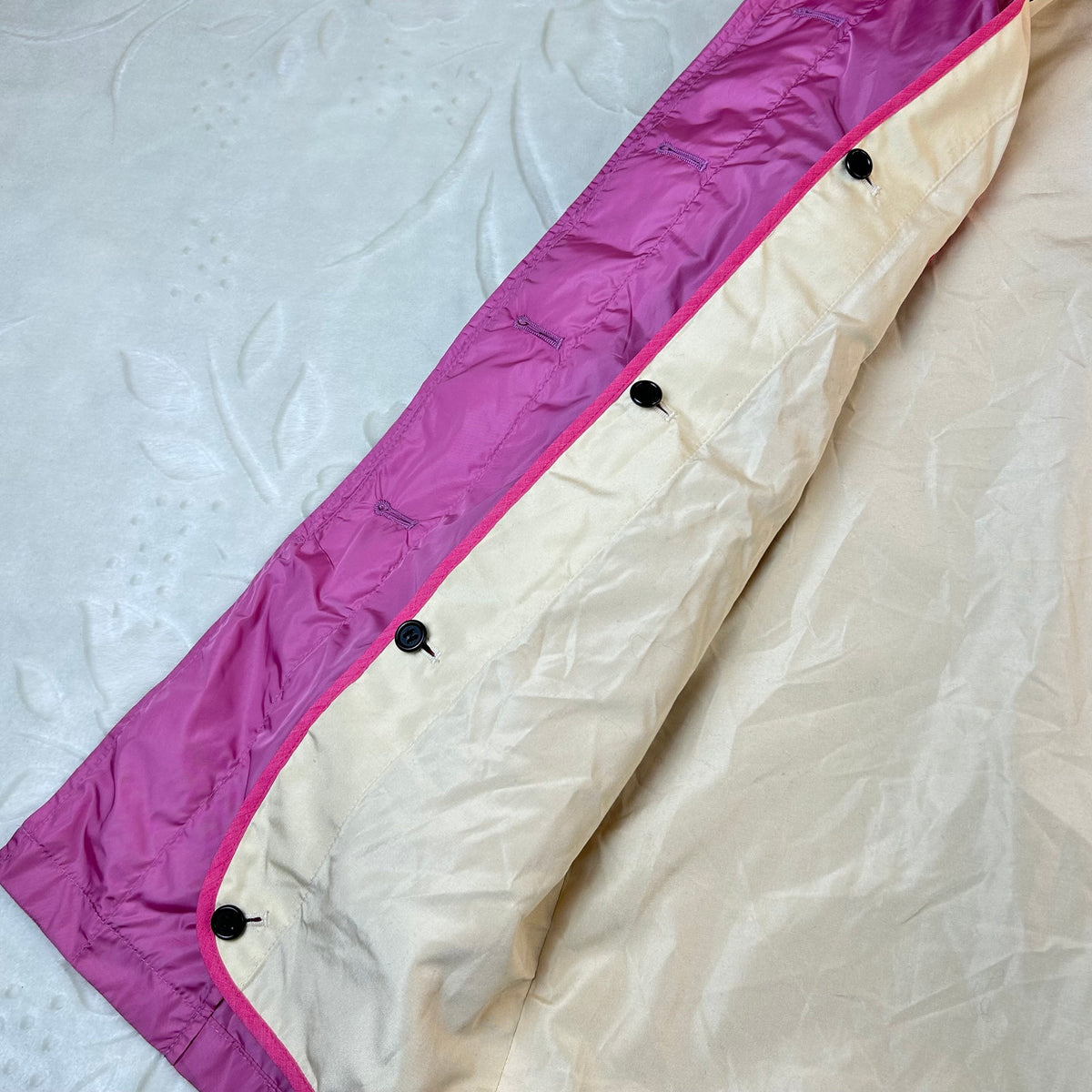 Giacca Aquascutum London Donna Rosa Impermeabile Trench Vintage (S)
