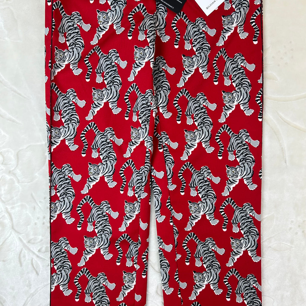 Pantalone Silvian Heach con Stampa Tigri Rosse 38 (XS)