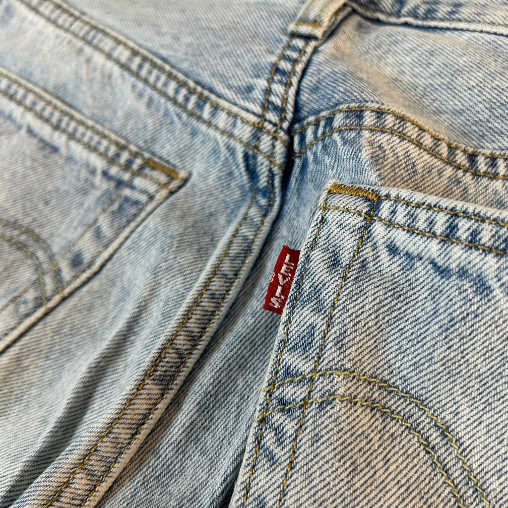 Levi’s 501 Vintage Jeans Denim Azzurro Chiaro Vita Alta Original Fit (W23-37-XXS)