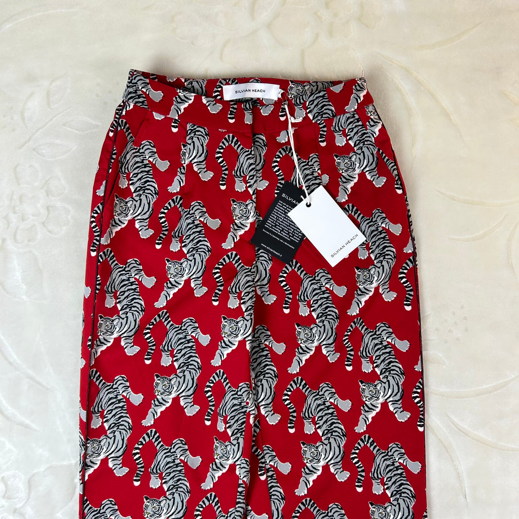 Pantalone Silvian Heach con Stampa Tigri Rosse 38 (XS)