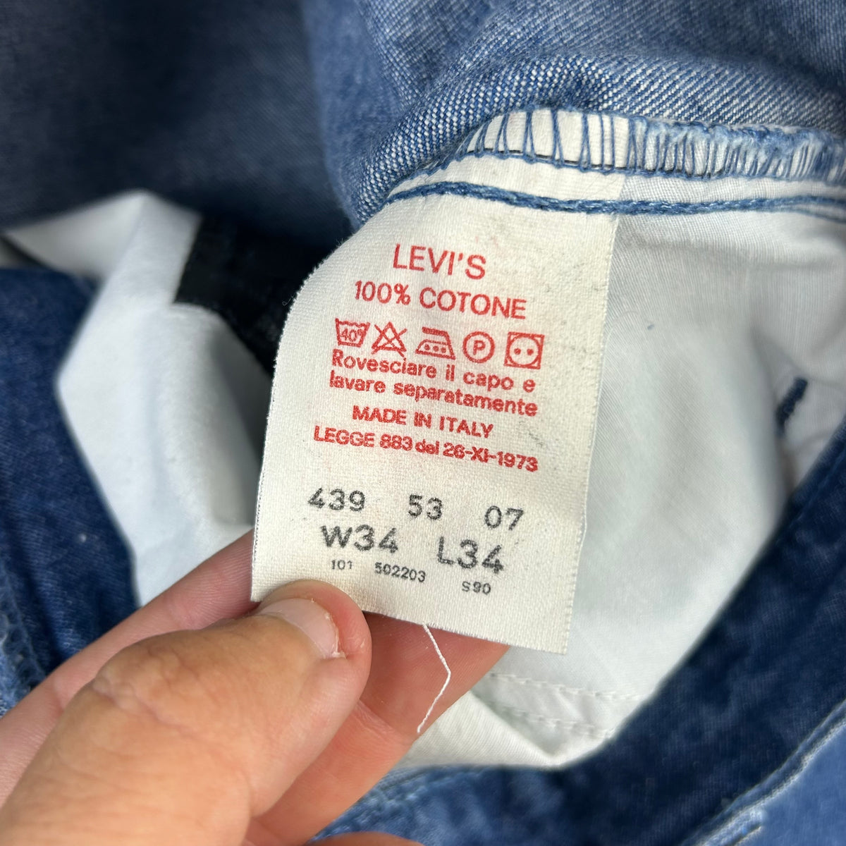 Pantaloni Levi’s Saddleman vintage Made in Italy W34 L34