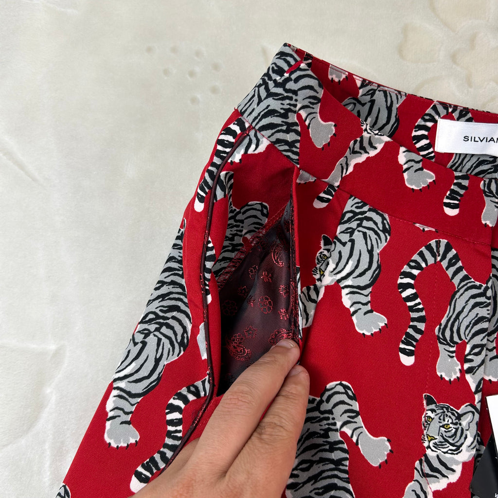 Pantalone Silvian Heach con Stampa Tigri Rosse 38 (XS)