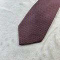 Cravatta Pierre Cardin Paris Vintage 100% Seta Fantasia Geometrica Bordeaux Verde Blu