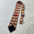 Cravatta Ungaro Paris Vintage 100% Seta Fantasia Floreale Rosso Blu Made in Italy