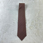 Cravatta Regina Schrecker Vintage 100% Seta Bordeaux Fantasia Geometrica