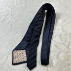 Cravatta Dolce & Gabbana D&G 100% Seta Blu Navy Regimental Made in Italy