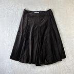 Gonna Max Mara Vintage in Velluto Marrone (42-S)