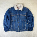 Giacca Roy Roger’s Vintage in Denim Blu con Interno Sherpa (44-M)