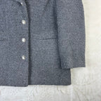 Cappotto da Donna Luciano Soprani Vintage Grigio con Collo in Pelliccia Marrone (M)