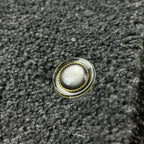 Cappotto da Donna Luciano Soprani Vintage Grigio con Collo in Pelliccia Marrone (M)