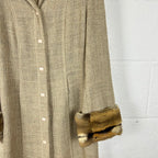 Cappotto Mariella Burani Vintage Made in Italy Lana Vergine con Pelliccia (44-M)