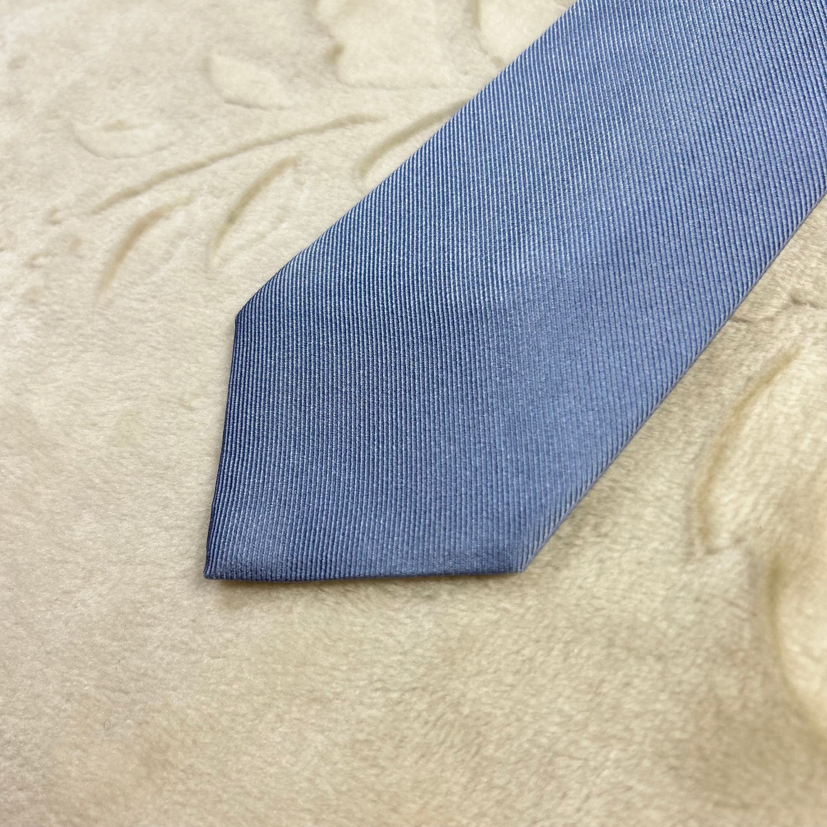 Cravatta Ballantyne Vintage 100% Seta Azzurro Celeste Tinta Unita