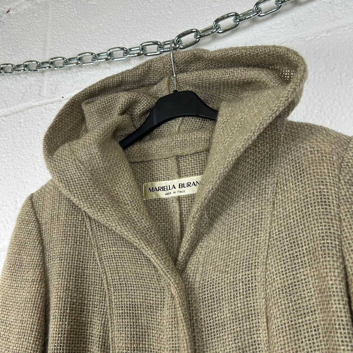 Cappotto Mariella Burani Vintage Made in Italy Lana Vergine con Pelliccia (44-M)