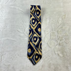 Cravatta Claude Montana Paris Vintage 100% Seta Fantasia Astratta Made in Italy