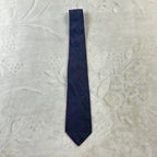 Cravatta Yves Saint Laurent Vintage 100% Seta Paisley Viola Verde