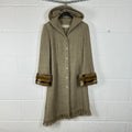 Cappotto Mariella Burani Vintage Made in Italy Lana Vergine con Pelliccia (44-M)