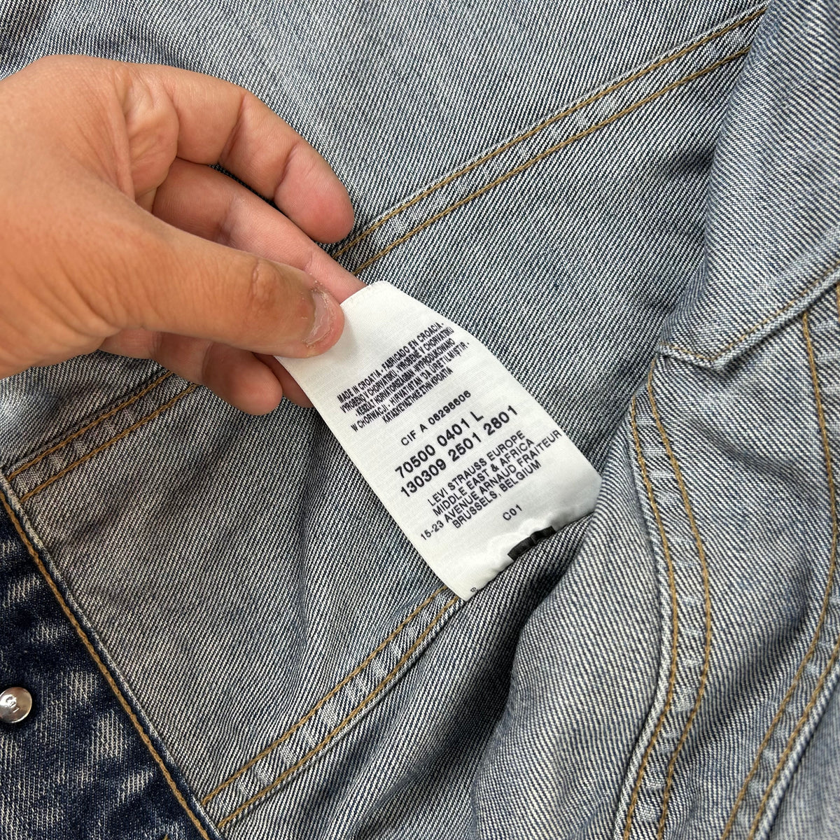 Giacca di Jeans Levi’s 70500 Vintage Made in Italy Denim Blu (M)