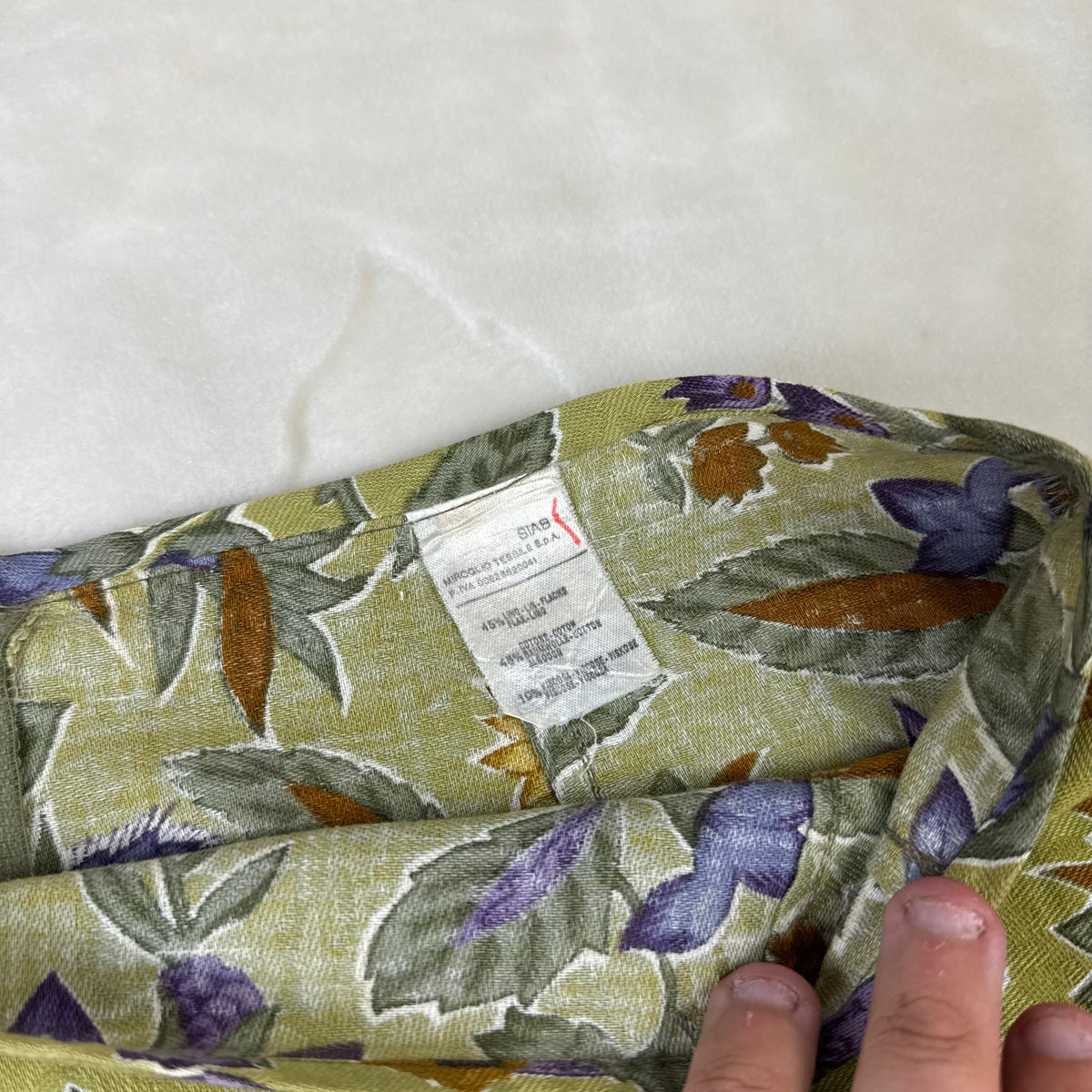 Gonna Vintage Daniel Hechter Floreale in Lino e Viscosa Made in Italy (S-M)