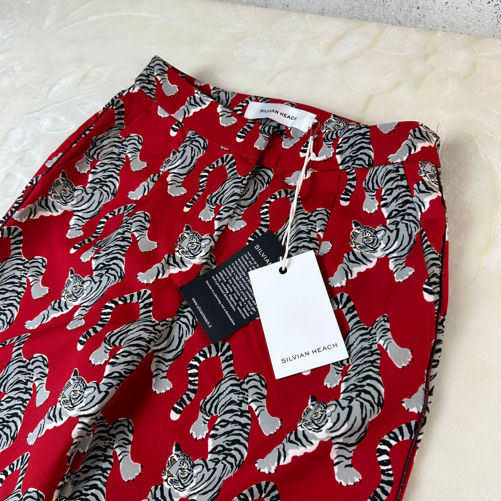 Pantalone Silvian Heach con Stampa Tigri Rosse 38 (XS)