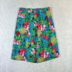 Completo da donna Vintage Tropicale in Viscosa con Gonna Floreale (S)