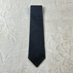 Cravatta Barton Moda nera in 100% seta fantasia geometrica