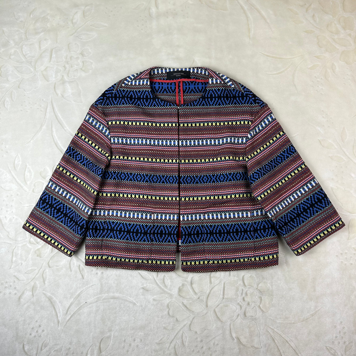 Giacca Weekend Max Mara fantasia etnica multicolor cropped S (42)