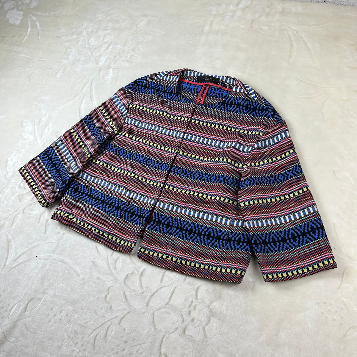 Giacca Weekend Max Mara fantasia etnica multicolor cropped S (42)